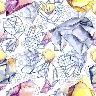 Renkli elmas taş takı mineral. Sorunsuz arka plan deseni.