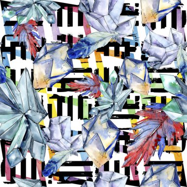 Renkli elmas taş takı mineral. Sorunsuz arka plan deseni. Kumaş duvar kağıdı yazdırma doku. Geometrik kuvars çokgen kristal taş mozaik şekil Ametist mücevher.