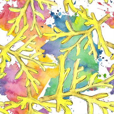 Fern bırakır. Yaprak fren bitki botanik bahçe çiçek yaprakları. Sorunsuz arka plan deseni. Kumaş duvar kağıdı yazdırma doku. Aquarelle yaprak için arka plan, doku, sarıcı desen, çerçeve veya kenarlık.