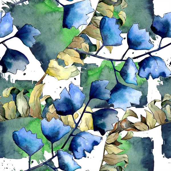 Blue Fern Leaves Leaf Brake Plant Botanical Garden Floral Foliage — Stock Photo, Image