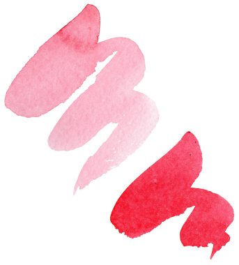 Suluboya kırmızı doku illüstrasyon. Aquarelle kağıt splash şekiller çizim izole. Arka plan, doku, sarıcı desen, çerçeve veya kenarlık için soyut aquarelle.