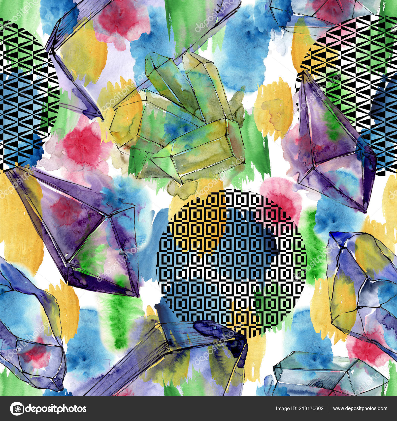 Colorful Diamond Rock Jewelry Mineral Seamless Background Pattern Fabric Wallpaper Stock P O Colorful Diamond Rock Jewelry Mineral Seamless Background Pattern Fabric Wallpaper Stock P O