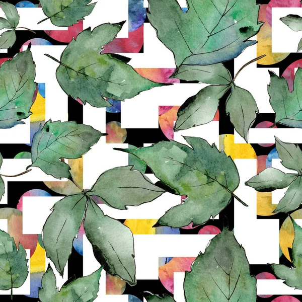단풍나무 식물원 단풍입니다 원활한 패턴입니다 패브릭 텍스처입니다 프레임 테두리에 — 스톡 사진