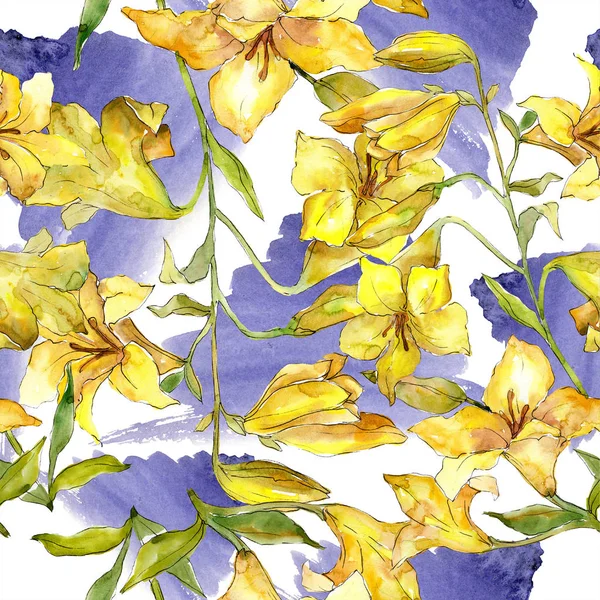 다채로운 꽃다발을 수채화입니다 꽃입니다 원활한 패턴입니다 패브릭 텍스처입니다 패턴에 야생화 — 스톡 사진