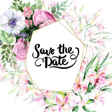 Sulu boya renkli buket alstroemeria çiçek. Botanik çiçek. Sorunsuz arka plan deseni. Kumaş duvar kağıdı yazdırma doku. Arka plan, doku, çerçeve veya kenarlık Aquarelle kır çiçeği.