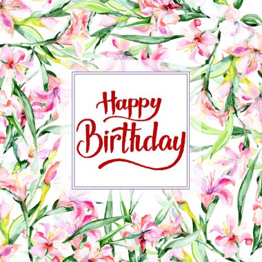 Sulu boya renkli buket alstroemeria çiçek. Botanik çiçek. Sorunsuz arka plan deseni. Kumaş duvar kağıdı yazdırma doku. Arka plan, doku, çerçeve için Aquarelle kır çiçeği.