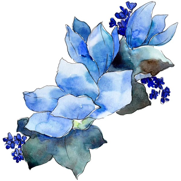 Aquarell Bunten Strauß Tropische Blume Blütenbotanische Blume Isoliertes Illustrationselement Aquarell — Stockfoto