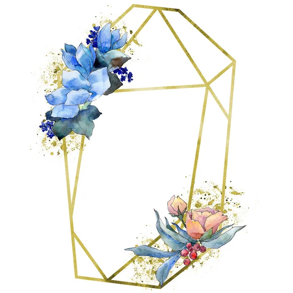 Akvarell Färgglad Bukett Tropisk Blomma Blommig Botaniska Blomma Isolerade Illustration — Stockfoto