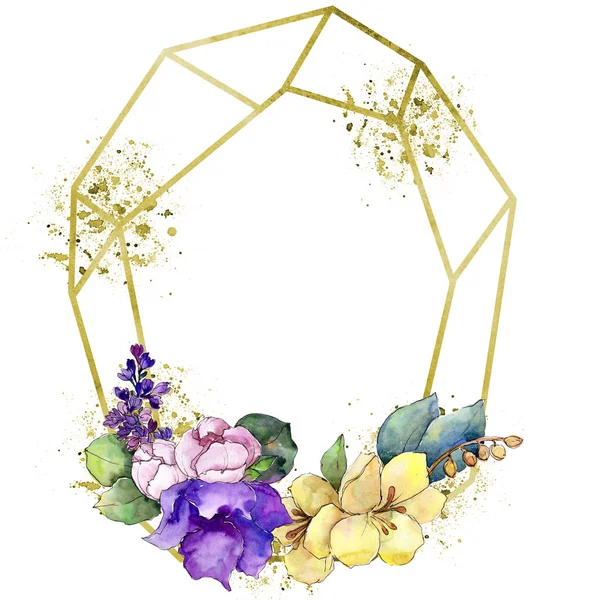 Akwarela Bukiet Kolorowy Kwiat Tropikalnej Botaniczny Kwiat Kwiatowy Element Ilustracja — Zdjęcie stockowe