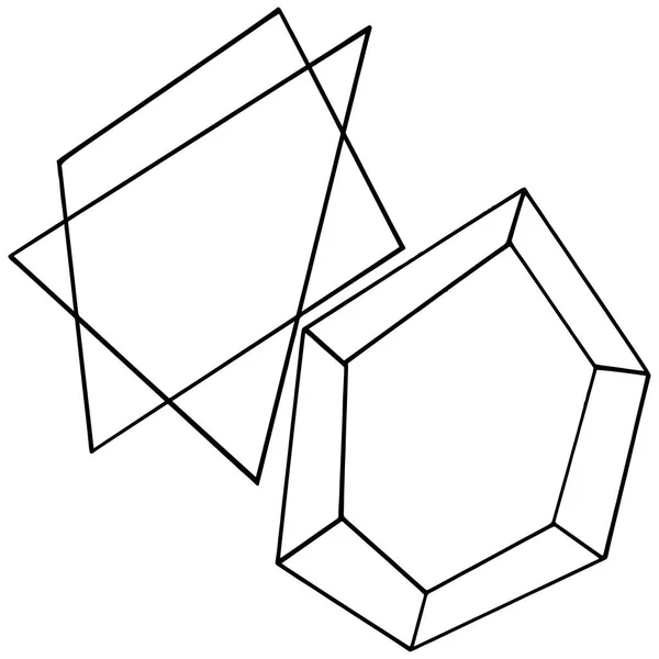 Wektor Diamond Rock Biżuteria Mineralnych Element Ilustracja Białym Tle Geometryczne — Wektor stockowy