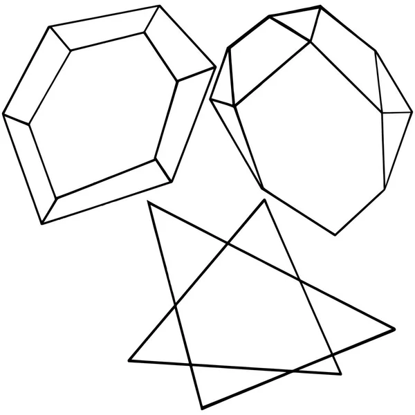 Vecteur Diamant Pierre Bijoux Minéral Élément Illustration Isolé Géométrique Quartz — Image vectorielle
