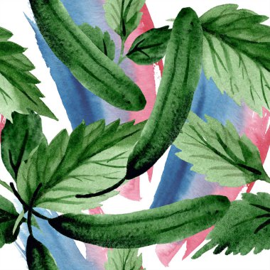 Sulu boya brugmansiya sarı çiçekler. Botanik çiçek. Sorunsuz arka plan deseni. Kumaş duvar kağıdı yazdırma doku. Arka plan, doku, sarıcı desen, çerçeve için Aquarelle kır çiçeği.