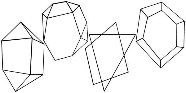 Vektör Elmas Taş Takı Mineral Zole Illüstrasyon Öğesi Geometrik Kuvars — Stok Vektör