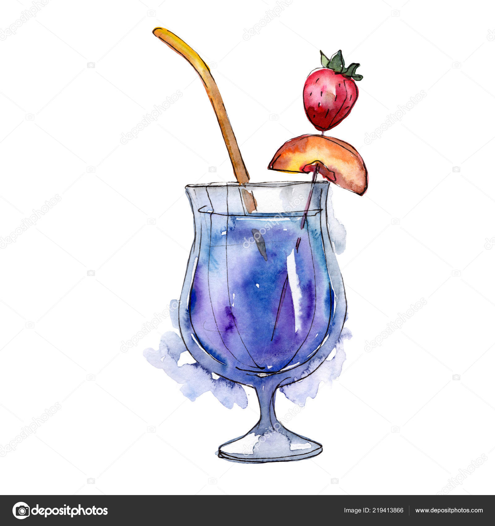 Nightclub Isolated Icon Sketch Drawing Tropical Cocktail Aquarelle Cocktail  Drink Stock Illustration by ©MyStocks #219636090