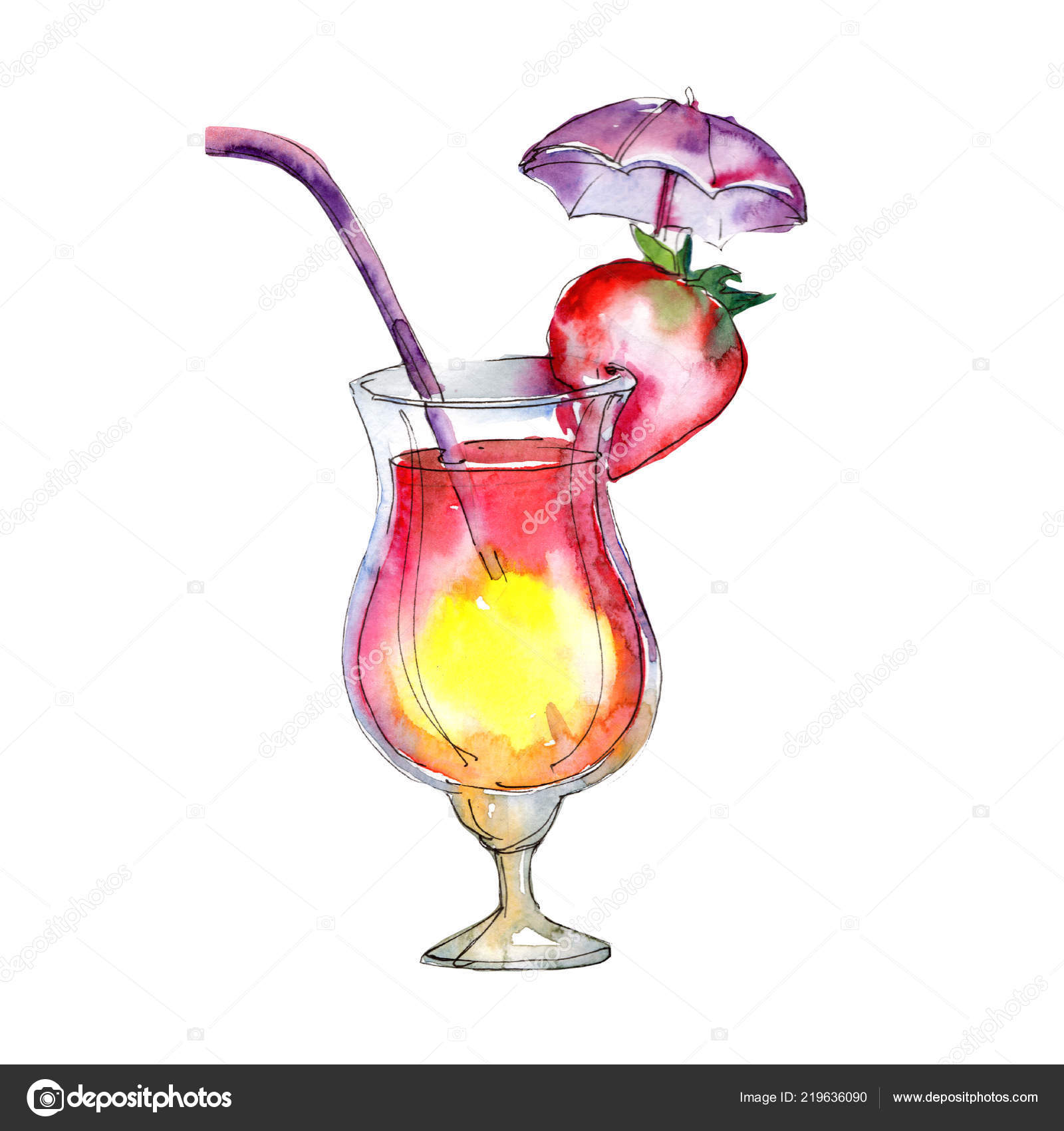 Cosmopolitan glass engraving. Fruit cocktail drink sketch By YummyBuum |  TheHungryJPEG