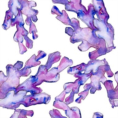 Renkli su sualtı doğa mercan kayalığı. Sorunsuz arka plan deseni.