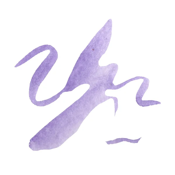Watercolor purple texture illustration. Isolated illustration element. — Stock Photo, Image