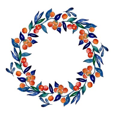 Noel kış tatil sembolü suluboya tarzında. Çerçeve kenarlığı süsleme Meydanı.