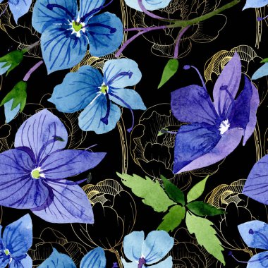 Suluboya mavi Veronica çiçek. Botanik çiçek. Sorunsuz arka plan deseni.