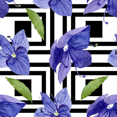 Suluboya mavi Veronica çiçek. Botanik çiçek. Sorunsuz arka plan deseni.