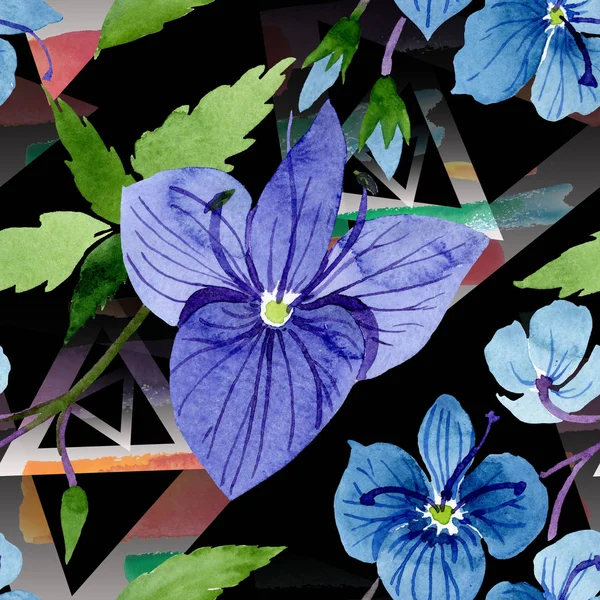 Акварель синя квітка Вероніки. Квіткова ботанічна квітка. Безшовний візерунок тла . — стокове фото