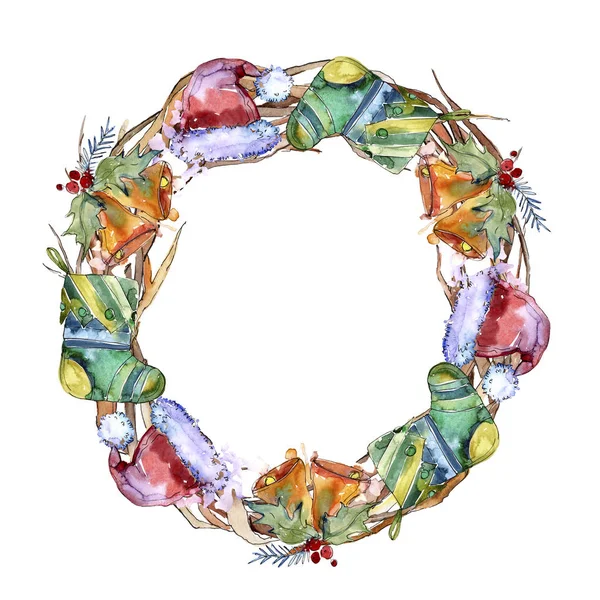 Symbole des vacances d'hiver de Noël dans un style aquarelle. 2019 année, joyeuses fêtes . — Photo