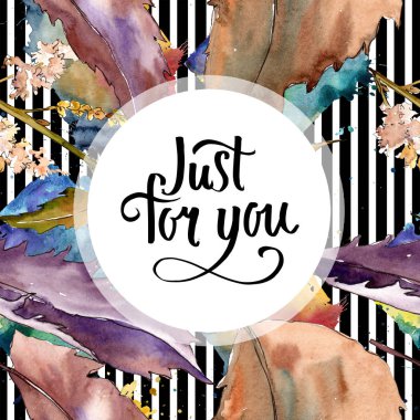 Kahverengi kestane bırakır. Sadece senin el yazısı monogram hat için. Suluboya çerçeve kenarlığı süsleme.