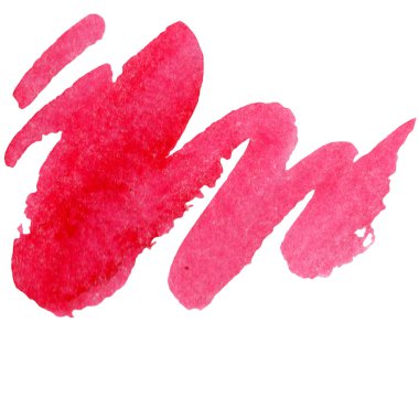 Soyut pembe suluboya kağıdı sıçrama çizim izole. Arka plan, doku, sarıcı desen, çerçeve veya kenarlık için.