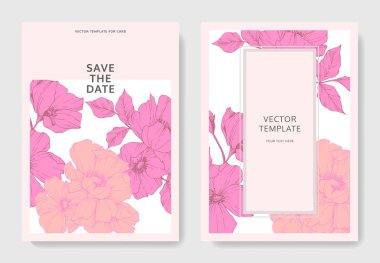 Vektör Rosa canina. Oyulmuş mürekkep sanat. Düğün arka plan. Teşekkür ederim, rsvp, davetiye kartı illüstrasyon grafik afiş.