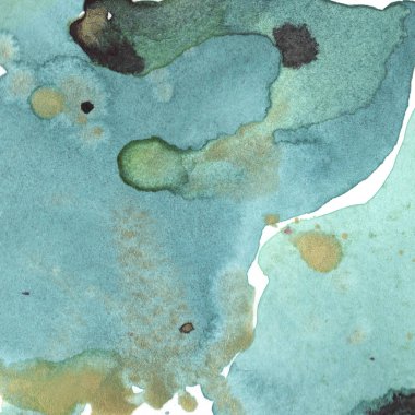 Soyut suluboya kağıdı sıçrama şekilleri çizim izole. Resimde aquarelle arka planı için.