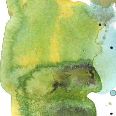 Soyut suluboya kağıdı sıçrama şekilleri çizim izole. Resimde aquarelle arka planı için.