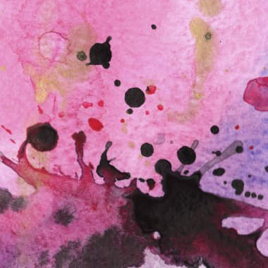 Soyut suluboya kağıdı sıçrama şekilleri çizim izole. Resimde aquarelle arka planı için.