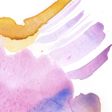 Soyut suluboya kağıdı sıçrama şekilleri çizim izole. Resimde aquarelle arka planı için.