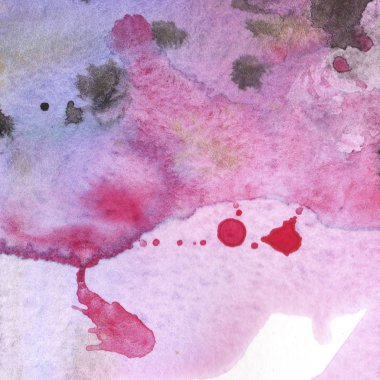 Soyut suluboya kağıdı sıçrama şekilleri çizim izole. Resimde aquarelle arka planı için.