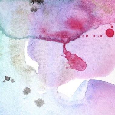 Soyut suluboya kağıdı sıçrama şekilleri çizim izole. Resimde aquarelle arka planı için.