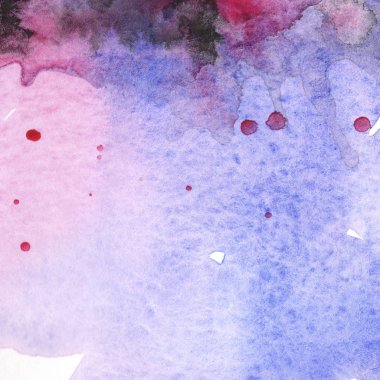 Soyut suluboya kağıdı sıçrama şekilleri çizim izole. Resimde aquarelle arka planı için.
