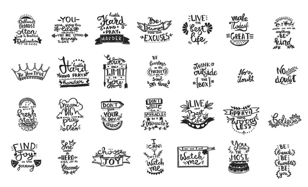 Caligrafía de caligrafía de frase de pizarra vectorial. Tinta grabada en blanco y negro. citas aisladas elemento de ilustración . — Vector de stock