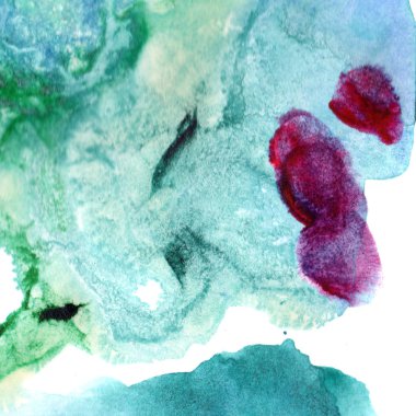 Soyut suluboya kağıdı sıçrama şekilleri çizim izole. Resimde aquarelle arka planı için.