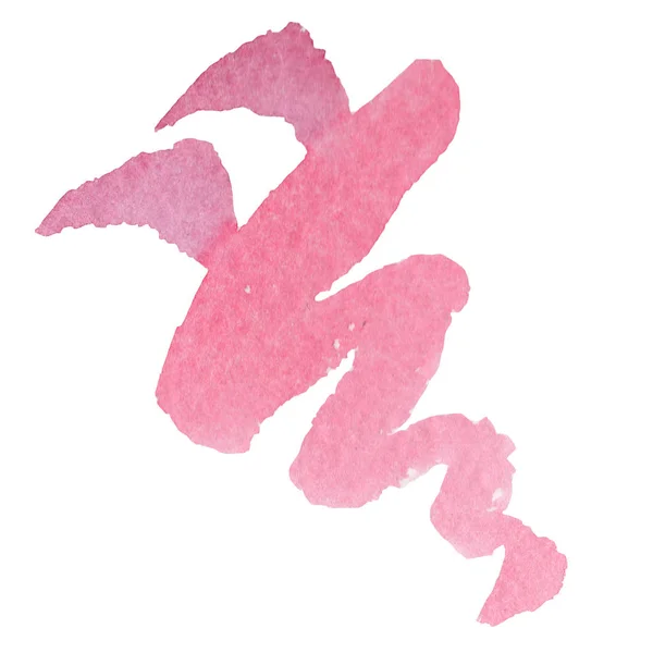 Rosa abstracto acuarela papel salpicaduras formas dibujo aislado. Ilustración aquarelle para fondo . — Foto de Stock