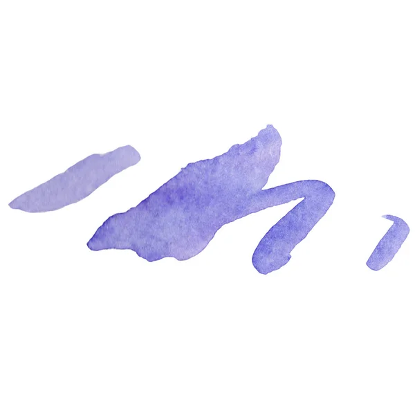 Blue abstract watercolor paper splash shapes isolated drawing. Illustration aquarelle for background. — Stock Photo, Image