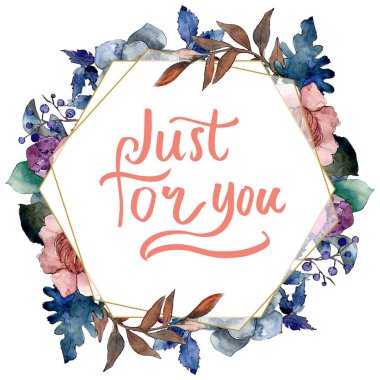 Şakayık ve etli buket çiçek. Suluboya arka plan illüstrasyon küme. Çerçeve kenarlığı süsleme Meydanı.