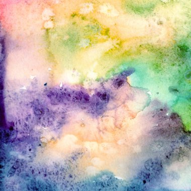 Soyut suluboya kağıdı sıçrama şekilleri çizim izole. Resimde aquarelle arka planı için.