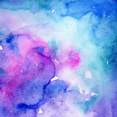 Soyut suluboya kağıdı sıçrama şekilleri çizim izole. Resimde aquarelle arka planı için.