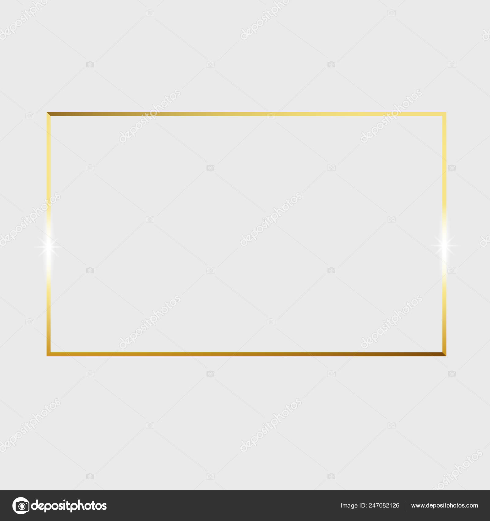 Gold shiny glowing vintage frame isolated on transparent background. Vector  border illustration engraved ink art. Stock Vector Image by ©MyStocks  #247082126