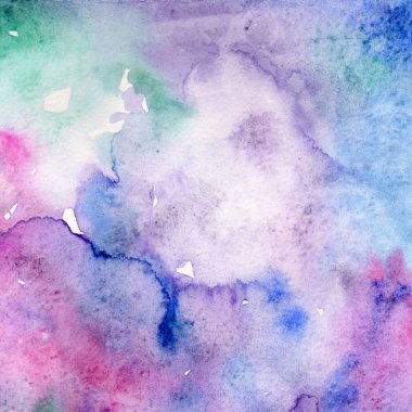 Soyut suluboya kağıdı sıçrama şekilleri çizim izole. Resimde aquarelle arka planı için.