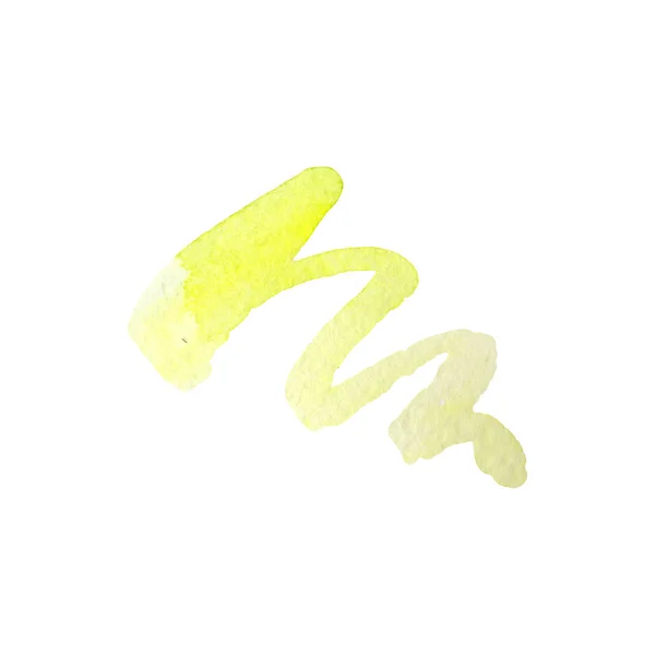 Abstraktní akvarel žlutého papíru úvodní obrazce, samostatný výkres. Aquarelle obrázku pro pozadí. — Stock fotografie