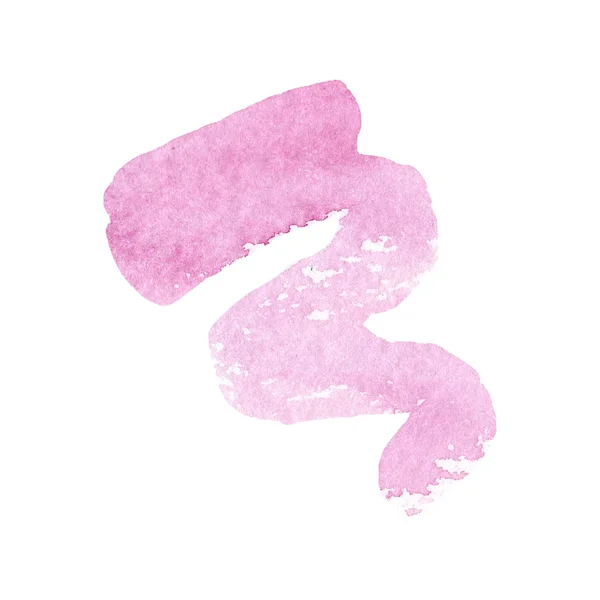 Acuarela abstracta salpicaduras de papel rosa formas de dibujo aislado. Ilustración aquarelle para fondo . — Foto de Stock