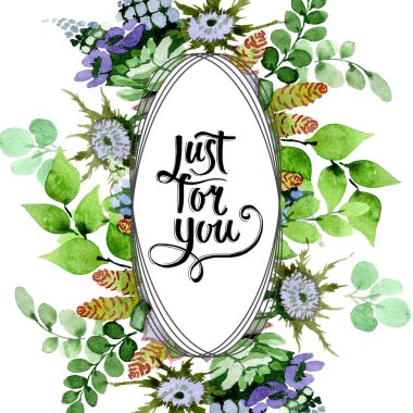 Etli buket çiçek botanik çiçekler. Suluboya arka plan illüstrasyon küme. Çerçeve kenarlığı süsleme Meydanı.