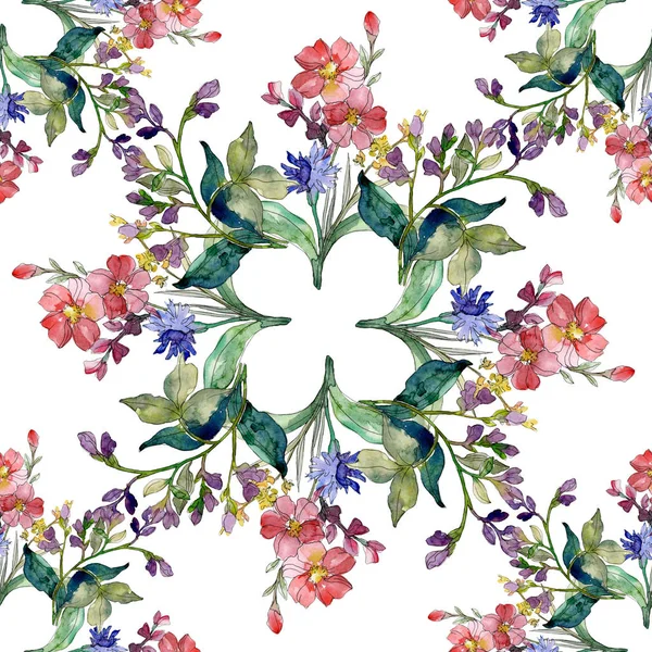 Luxusní Módní Tiskne Květy Květinové Botanické Květin Sada Akvarel Ilustrace — Stock fotografie