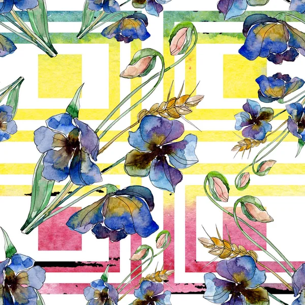 Impressões Moda Luxo Com Flores Silvestres Folha Selvagem Primavera Wildflower — Fotografia de Stock
